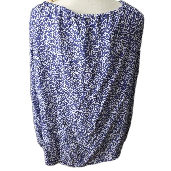 United colors of bennetton Peasant Women's Blouse Top Tie Neck Size Large NEW - Picture 2 of 14